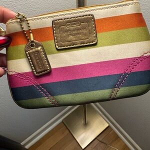 Coach Striped Pouch